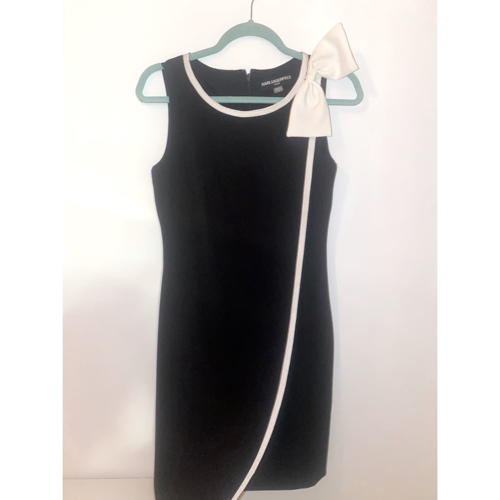 Karl Lagerfeld Bow Detail Dress - Never Worn, Sz4 *Photos Added with Length Msmt